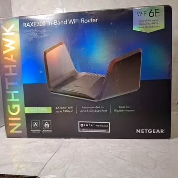 NETGEAR Nighthawk RAXE300 AXE7800 Tri-Band 7.8Gbps WiFi 6E Router Black - NO BOX