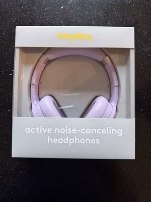 heyday active noise-cancelling headphones - lavender - New Sealed