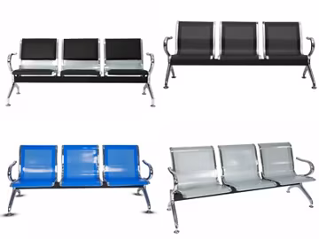 3 Seat Office Reception Chair Executive Side Waiting Room Visitor Guest Sofa