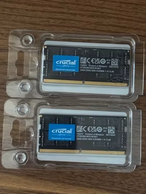 Crucial 1x32GB DDR5 4800MHz Laptop RAM Stick SODIMM 1.1V CT32G48C40S5 Tested 💯%