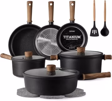 Nonstick Pots and Pans, Induction Cookware Set 16Pcs Kitchen Cooking Sets