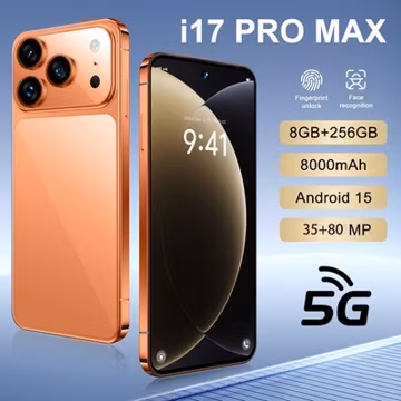 I17 Pro Max Unlocked Phone 5G, 8GB+256GB Dual SIM Cell Phone,6.8" HD Display