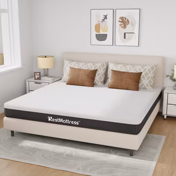 Gel Memory Foam Mattress with Removable Cover Medium Firm Support & Pressure