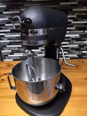 KitchenAid Heavy Duty Plus 325W Stand Mixer Black 10Speed Bowl Hook Whisk Beater