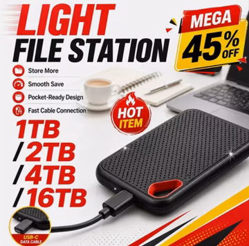 external hard drive 4tb High Speed Capacity Solid State Usb3.2 Laptop Mac And PC