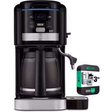 Cuisinart Coffee Plus 12-Cup Coffeemaker & Hot Water System Black+3Year Warranty