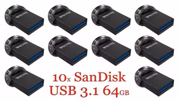 LOT 10x SanDisk ULTRA FIT USB Drive 64 GB USB3.1 SDCZ430-064G U