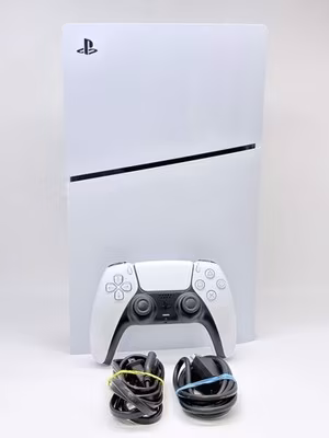 Sony PlayStation 5 Slim Digital CFI-2015 1TB White w/ Controller Power Cable & H