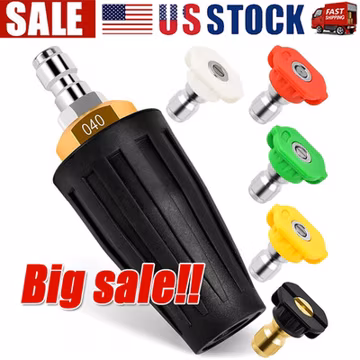 4.0GPM High Pressure Washer Rotating Turbo Nozzle Spray Tip 4000PSI 1/4" Quick