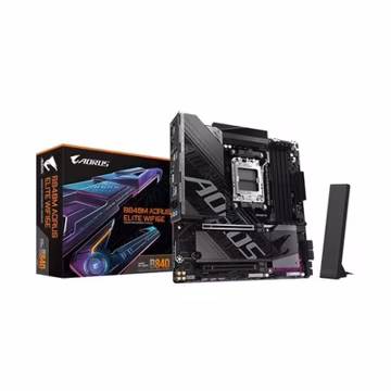 GIGABYTE B840M AORUS Elite WIFI6E AMD Socket AM5 M-ATX DDR5 2X M.2 PCIe 4.0 USB