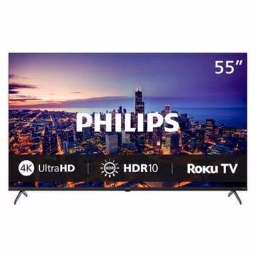 Philips 55PUL6645/F7 55" 6000 Series 4K UHD Roku Smart TV HDR LED Alexa Compatib