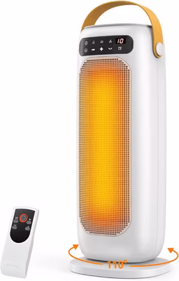 Space Heater, 1500W PTC Ceramic Electric Heaters for Indoor Use with Remote, 4 L