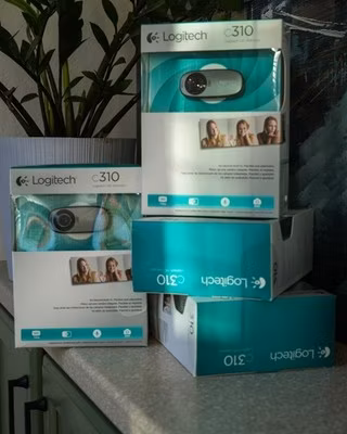 Logitech C310 HD Webcam - Gray Brand New factory sealed. Qty. 1