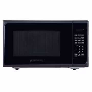 BLACK+DECKER 1.1 cu ft 1000W Microwave Oven - Stainless Steel Black: Countertop