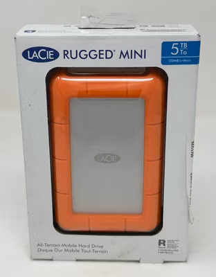 LaCie Rugged Mini 5TB Portable External Hard Drive USB 3.0 HDD (9578) New