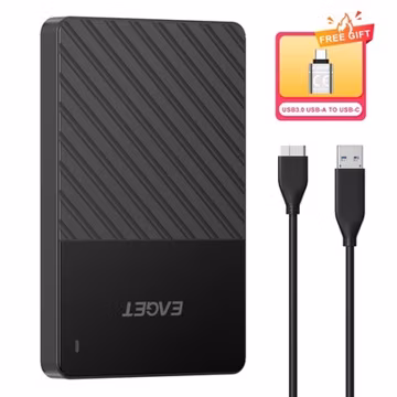 EAGET 500GB Portable External Hard Drive HDD USB 3.0 for PC, Mac, Laptop, Xbox