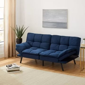 Memory Foam Futon Sleeper Sofa Bed Couch Convertible Foldable 72 inch