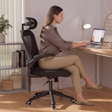 Computer office Chair Mesh Ergonomic Desk Chair with Wheels Flip-Up Armrests