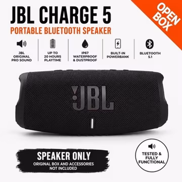 JBL Charge 5 Wi-Fi SE Portable Bluetooth Speaker - Black. Open Box