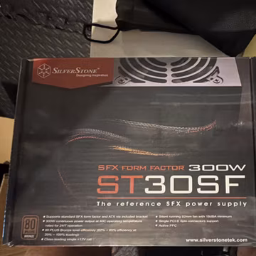 SilverStone ST30SF 300W SFX 80+ Bronze PSU, Black, 24-Pin, PCIe, SATA