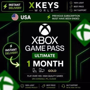 Xbox Game Pass Ultimate 1 Month Live Gold Membership - US