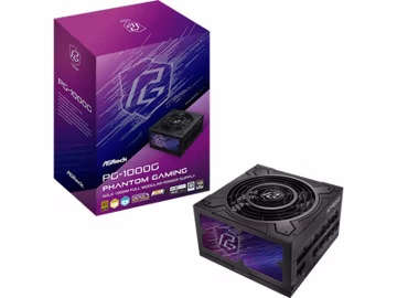 AASRock Phantom Gaming PG-1000G 1000W 80 PLUS GOLD & Cybenetics GOLD Full Modula