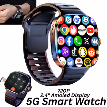 Smartwatch 2.4" AMOLED 720p 5G IP67K 2100mAh Rotating Camera GPS NFC Bluetooth