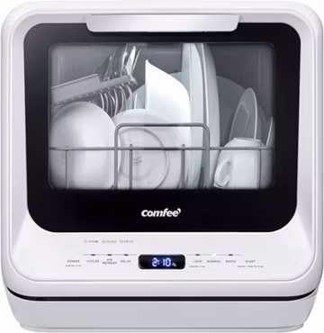Portable Dishwasher Countertop with 5L Built-In Water Tank, No Hookup Needed, 6