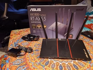 🛜 ASUS RT-AX55 AX1800 Dual Band WiFi 6 Router - (EXCELLENT, WORKING)
