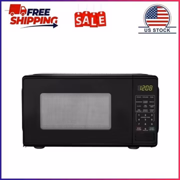 0.7 Cu ft Countertop Microwave Oven, 700 Watts, Black