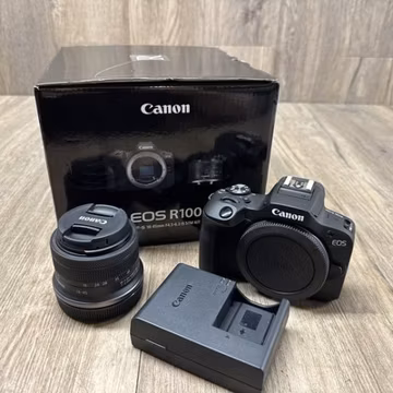 Canon EOS R100 24.1MP Mirrorless Camera with 18-45mm Lens - Black