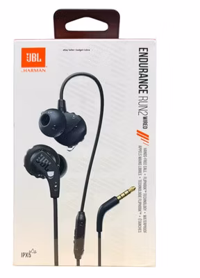 JBL Endurance Run2 Wired Headphones with Microphone - Black