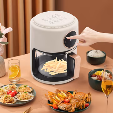 4.2L Glass Air Fryer 360° Viewable Airy Fryer 1200W Airy Fryer 176℉-392℉