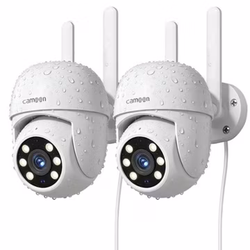 2Pack Outdoor WiFi Home Security Cameras|2.4/5GHz WiFi, Auto Tracking