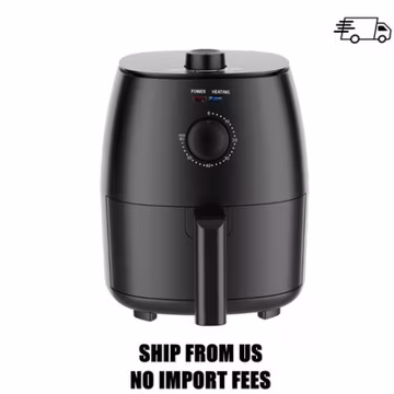 Mainstays 2.2 Qt Air Fryer in Arctic Black with Non-Stick Basket