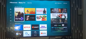 Hisense 50in LED 1080p Roku Smart TV Flat Screen Black Model 55R8F5