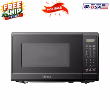 Midea 0.7 Cu. Ft. Countertop Microwave Oven 700W 11 Power Levels Black, new