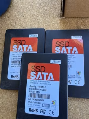64GB MLC 2.5” SATA SSD SSB064GPTC0-S91 (lot of 3)
