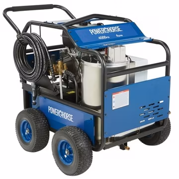 Powerhorse Gas Hot Water Pressure Washer with Diesel Heater, 4000 PSI, 4 GPM,