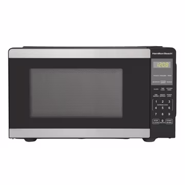 Hamilton Beach 0.9 Cu ft Countertop Microwave Oven, 900 Watts, Stainless Steel,