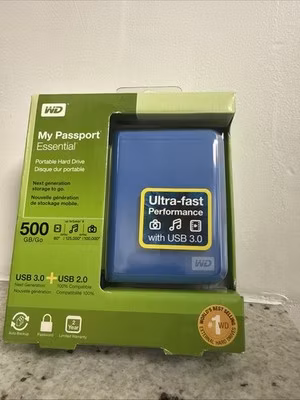 WD My Passport 500GB External Hard Drive USB 3.0 NEW Bulk Available Fast Shippin