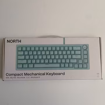 NORTH Compact Mechanical Keyboard 65% Wired Rainbow Lit Keyboard New