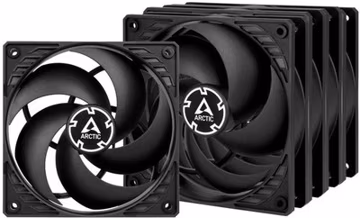 ARCTIC P12 (Black) 5 Pack 120 mm Case Fan Pressure-optimised quiet motor PC