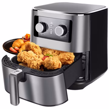 Large Air Fryer 5.8QT Oil Free Timer Non-Stick Cooking Fryer Dishwasher-Safe