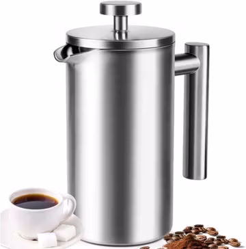 French Press 34 Oz, Full Stainless Steel French Press Coffee Maker 4 Cups | Upgr