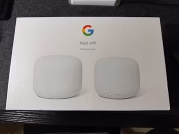 Google Nest Wifi Mesh System 2-Pack Snow Router & Point with Google Assistant