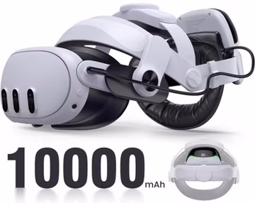 Battery Head Strap 10000mAh VR Headset Accessories For Oculus Meta Quest 3/3s/2
