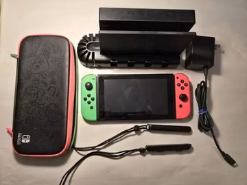 Nintendo Switch Console Complete Bundle With Splatoon Controllers and Case
