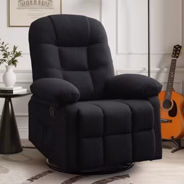 Korser Manual Swivel Rocker Recliner Chair Small Recliner Sofa for Small Spaces