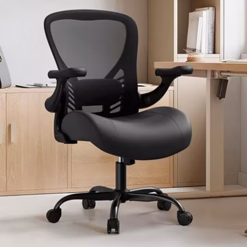 Black Office Chair with Lumbar Support Ergonomic Computer Chair 350LBS